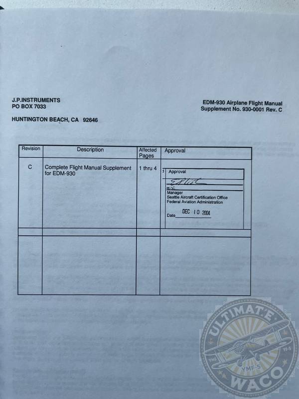 Waco YMF-5C C-FOKB document